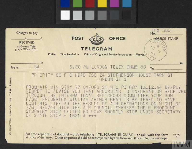 Air Ministry Telegram: Modern Writing