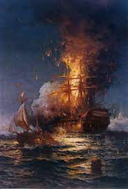 burning ship