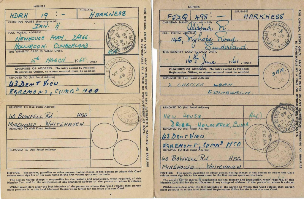 Identity Cards: Ian and Alistair