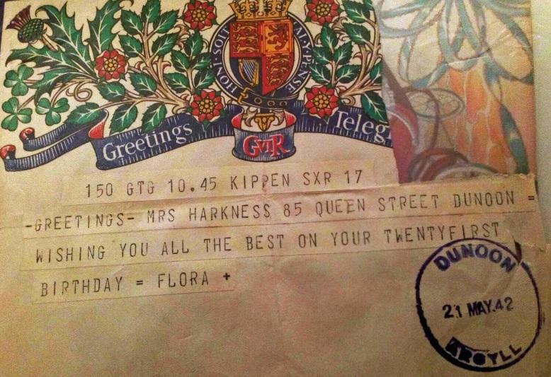 bday telegrams from Flora